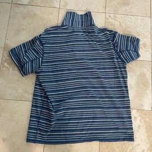 Lululemon blue striped Propel polo Shirt